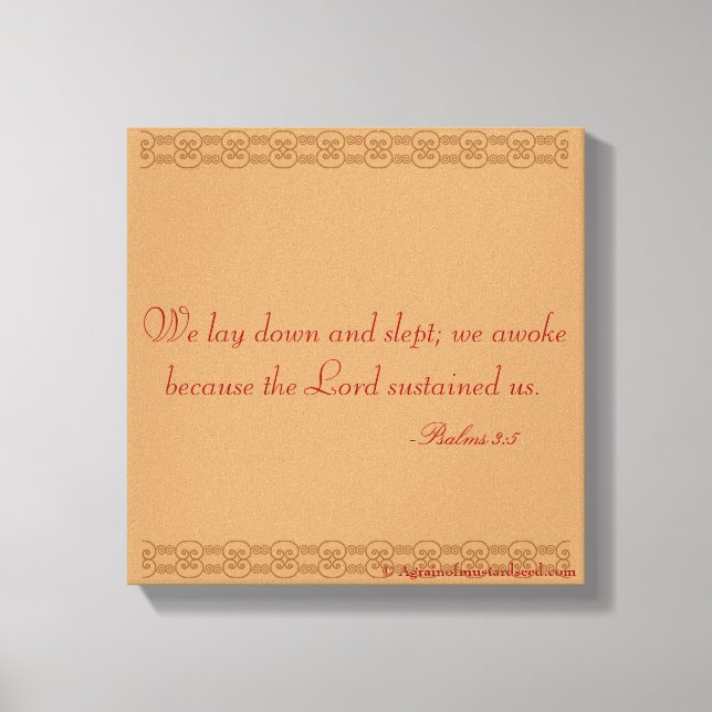 Bible Scripture Inspirational Canvas Print (Front)
