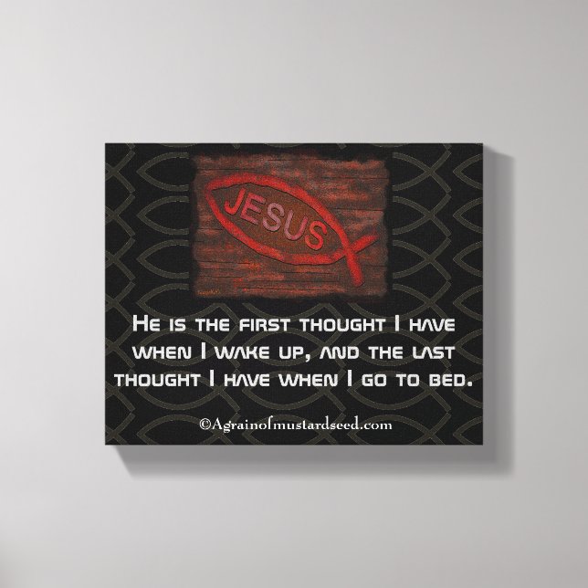 Bible Scripture Inspirational Canvas Print (Front)