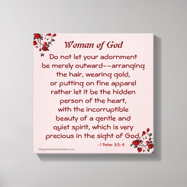 Bible Scripture Inspirational Canvas Print (Front)