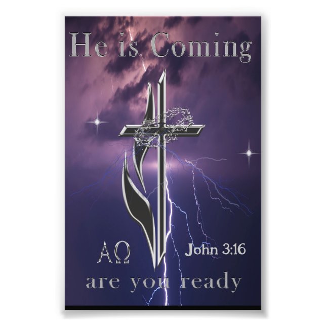 Bible scripture John 3:16 Photo Print (Front)