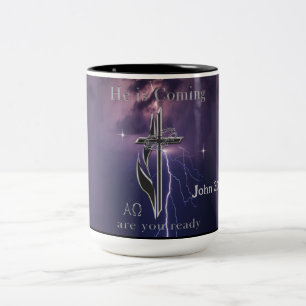 Bible scripture John 3:16 Two-Tone Coffee Mug