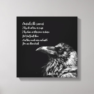 Bible Scripture Luke 12:24  Canvas Print
