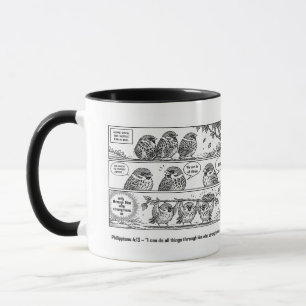 Bible Scripture Phillipians Cartoon Sparrow Art Mug