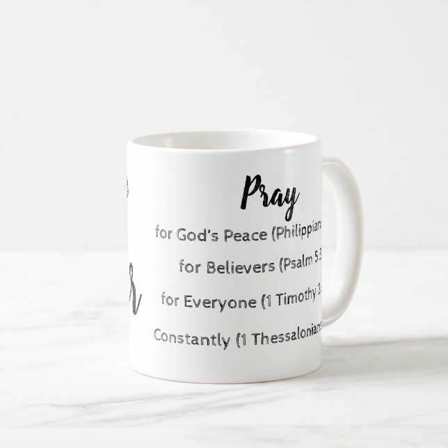 Bible Scripture Prayer Coffee Mug (Front Right)