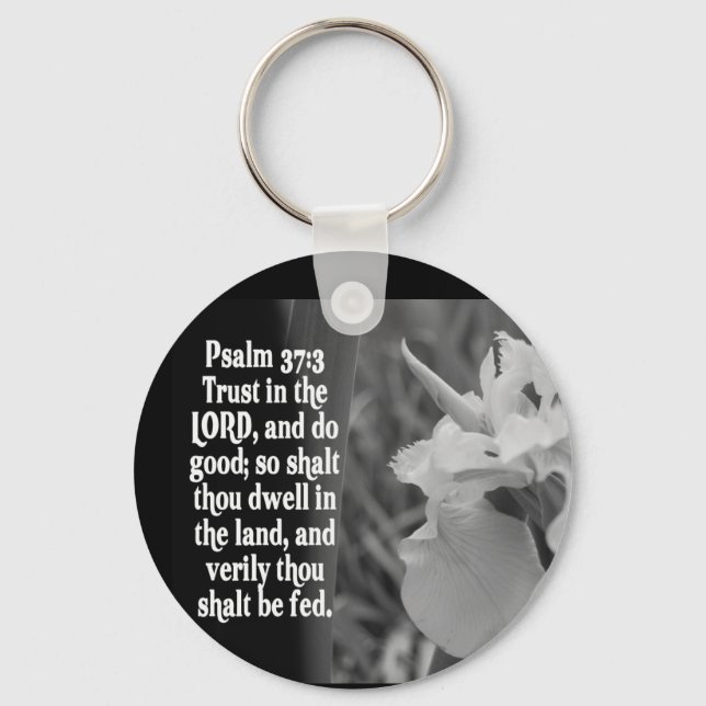 BIBLE SCRIPTURE PSALM 37:3 TRUST THE LORD KEY RING (Front)