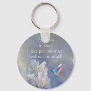 Bible Scripture Psalm 56:11 Not be Afraid Quote Key Ring