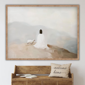 Bible Story About The Lost Sheep Jesus And The 99  Poster