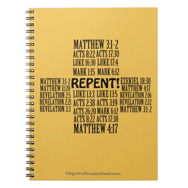 Bible Study Christian Quotes Spiral Notebook (Front)