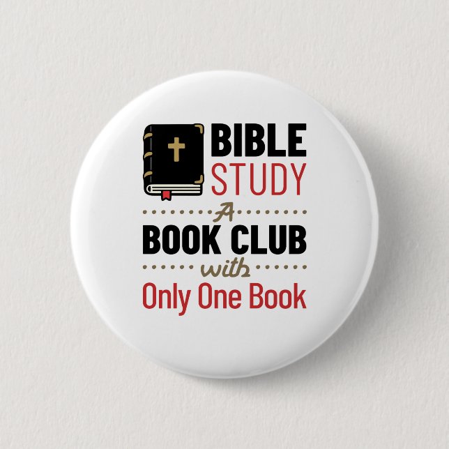 Bible Study Christian Religion Church One Book 6 Cm Round Badge (Front)