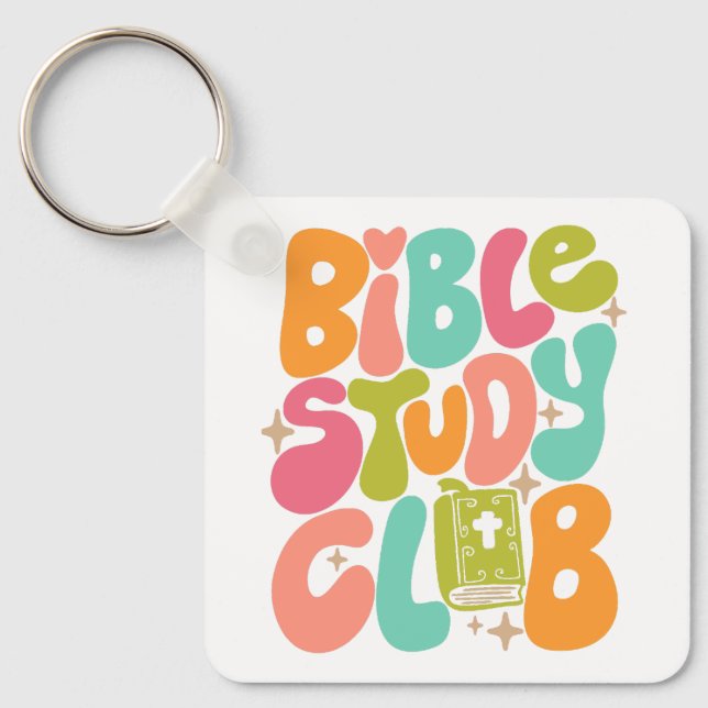 Bible Study Club Colourful Keychain (Front)