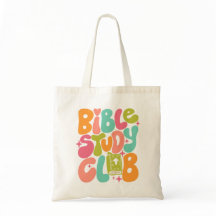 Bible Study Club Retro Tote Bag