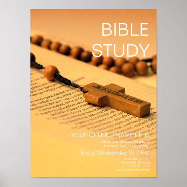 Bible Study: Customisable Church Event Poster (Front)