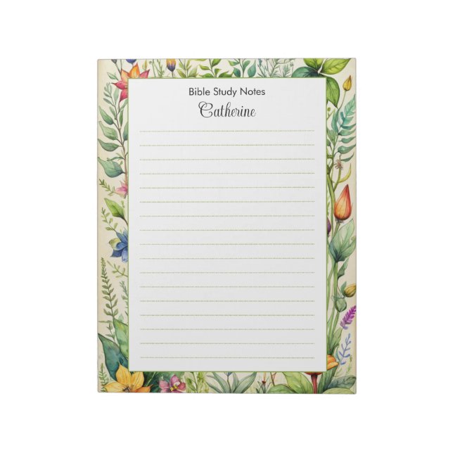 Bible Study Notepaper Personalised Notepad (Rotated)