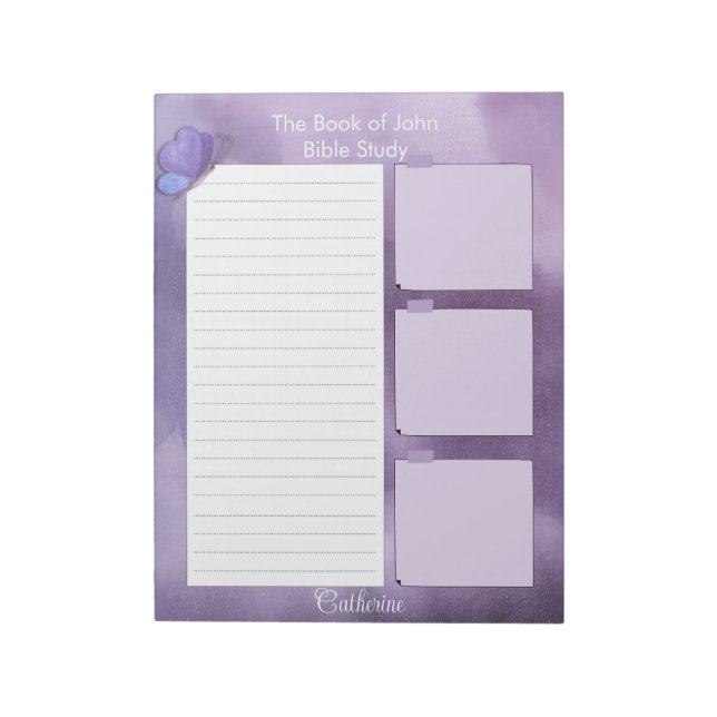 Bible Study Notepaper Personalised Notepad (Rotated)