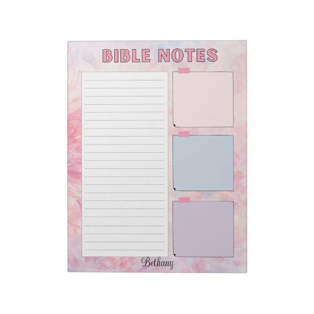 Bible Study Notepaper Personalised Notepad (Rotated)