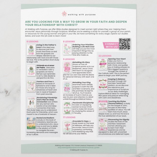 Bible Study Options for Adult Women Flyer (Front)