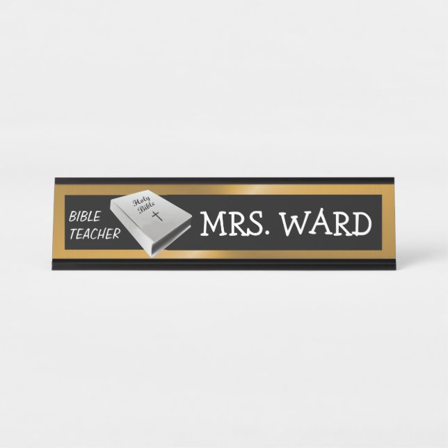 BIBLE TEACHER DESK NAME PLATE (Front)