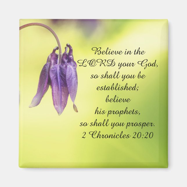 Bible Text 2 Chronicles 20:20 Magnet (Front)