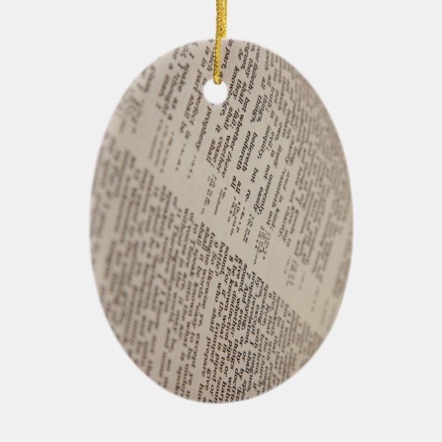 Bible Text Ceramic Tree Decoration (Front)