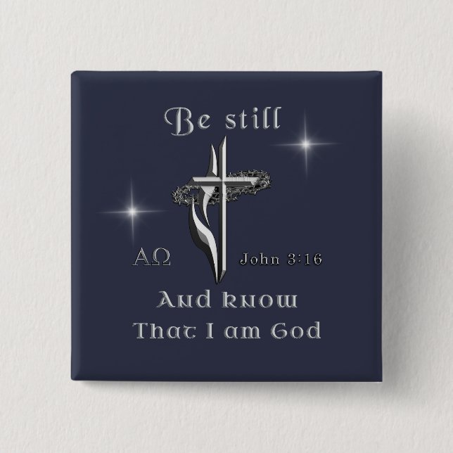 Bible Verse 15 Cm Square Badge (Front)