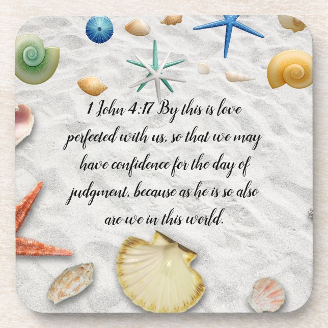 Bible Verse 1 John 4:17  Coaster (Front)