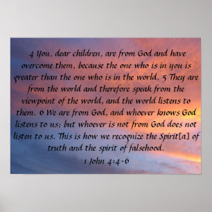 bible verse 1 John 4:4-6 Poster