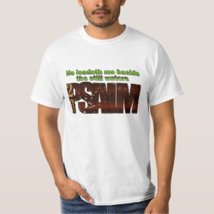 Bible Verse 23rd Psalm with Water Drops T-Shirt