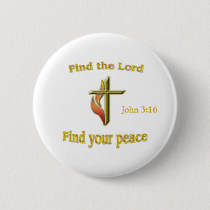 Bible verse 6 cm round badge