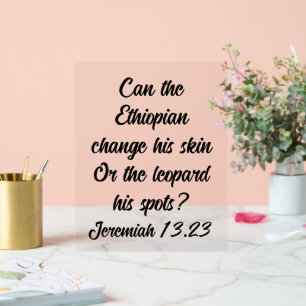 Bible verse about Ethiopia Acrylic Sign