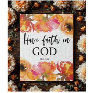 Bible Verse About Faith scripture  Jigsaw Puzzle