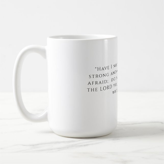 Bible verse about fear- tall white Mug (Left)