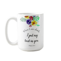 Bible verse about fear Watercolor Flowers Faith