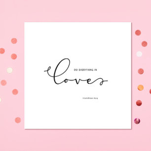 Bible Verse about  Love White Napkin