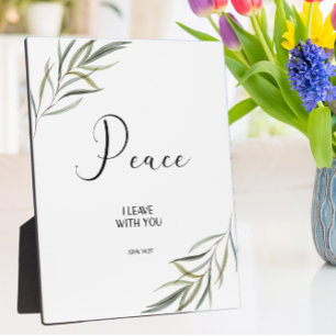 Bible verse about Peace John leaves scripture Plaque