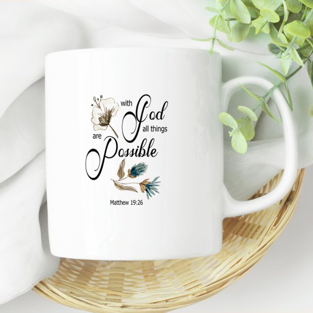 Bible verse All things are possible with God Coffee Mug (Creator Uploaded)