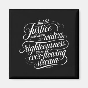 Bible Verse Amos 5_24 Let Justice Roll Down Magnet