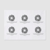 Bible verse and wreath tissue paper