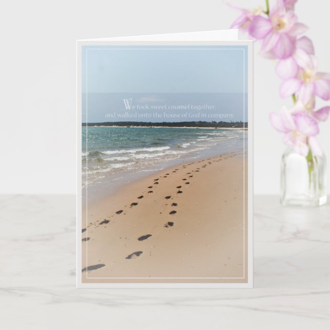 Bible Verse Anniversary Folded Greeting Card (Orchid)