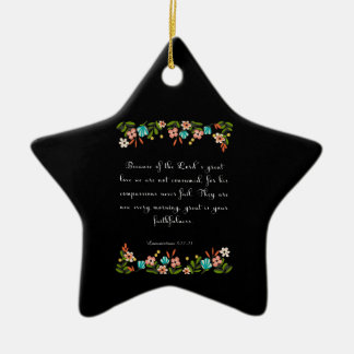 Bible Verse Art - Lamentation 3:22-23 Ceramic Tree Decoration