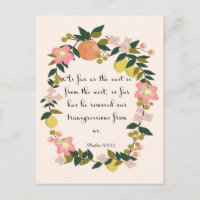 Bible Verse Art - Psalm 103:12