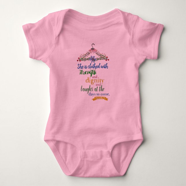 Bible verse baby bodysuit (Front)