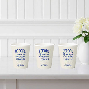 Bible Verse Baby Shower Jeremiah Christian Modern Paper Cups