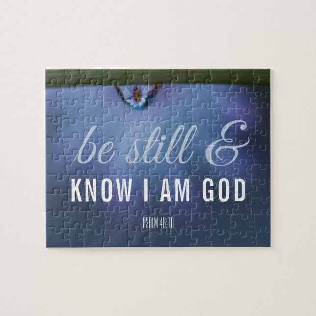 Bible Verse Be Still and Know I am God Jigsaw Puzzle (Horizontal)