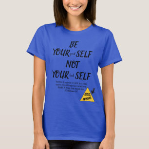 Bible Verse Be Yourself 2 Corinthians 5:17 Blue T-Shirt