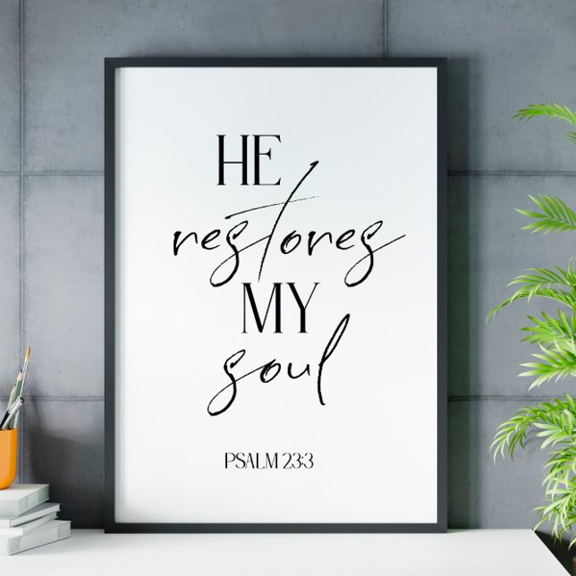 Bible verse black white scripture poster (Creator Uploaded)