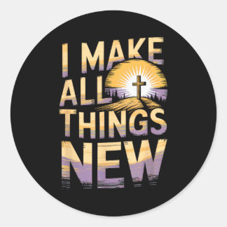 Bible Verse Christian Faith Christianity Church Je Classic Round Sticker