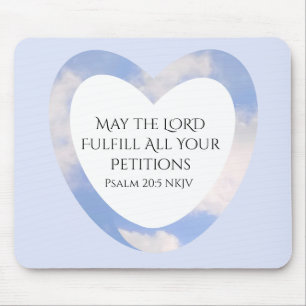 Bible Verse Christian Faith Inspirational Blue Mouse Pad