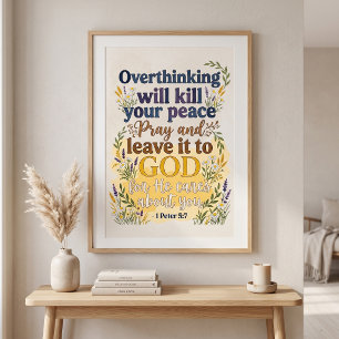 Bible Verse Christian Faith Watercolor Typography  Poster