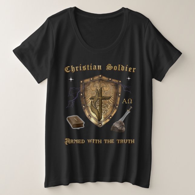 Bible Verse Christian Plus Size T-Shirt (Design Front)