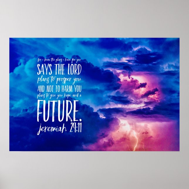 Bible Verse Christian Scripture Biblical Quote Poster (Front)